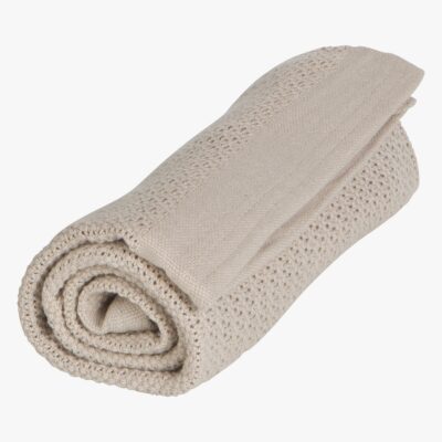 Vinter & Bloom Soft Grid Hæklet Babytæppe, Golden Sand