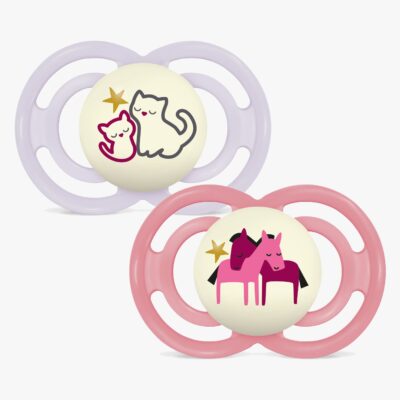 MAM Perfect Night Sut Silikone 2-pak 6-16m, Pink