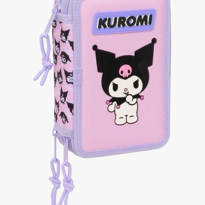 Hello Kitty Kuromi Fyldt Penalhus med 3 Rum 37 Dele, Lyserød/Pink