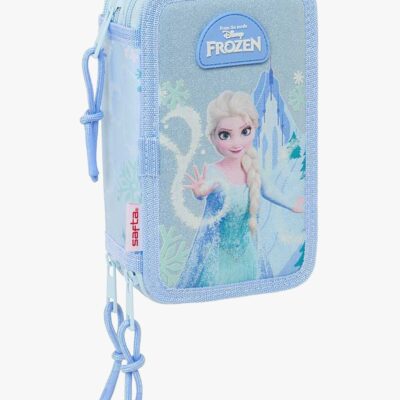 Disney Frozen Fyldt Penalhus med 3 Rum 37 Dele, Lilla