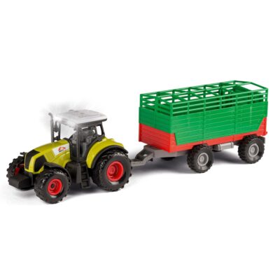 Traktor med anhænger 35x10 cm - Grøn