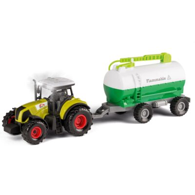 Traktor med gyldevogn 35x10 cm - Grøn