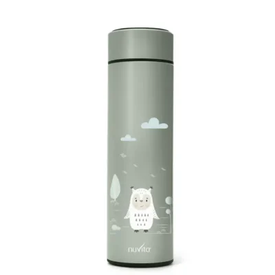 500 ml rustfristål Termobeholder LED temperatur-display sage green