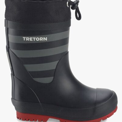 Tretorn Gränna Vinter Forede Gummistøvler, Black/Grey, 25, Termostøvler børn