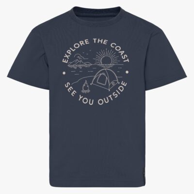 Didriksons Mynta T-shirt, Navyblå, 130