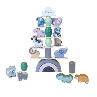 Magni - Montessori balance stabel med dyr FSC® 100%