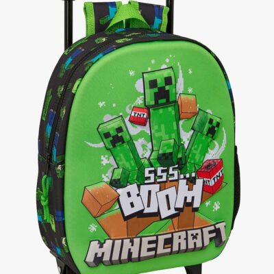 Minecraft 3D Trolley Rygsæk 9L, Boom