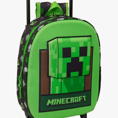 Minecraft 3D Trolley Rygsæk 9L, Grøn