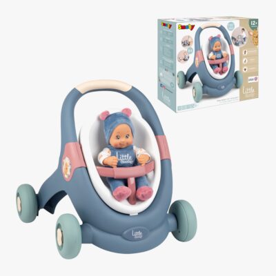 Smoby Little Smoby 3-i-1 Gåvogn med Dukke