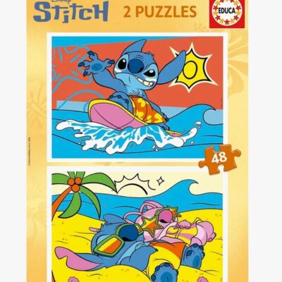 Educa Disney Stitch Puslespil 2x48 Brikker