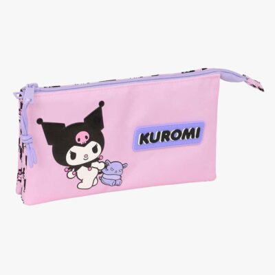 Hello Kitty Kuromi Penalhus med 3 Rum, Lyserød/Pink