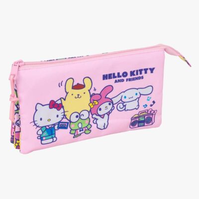 Hello Kitty & Friends Penalhus med 3 Rum, Pink
