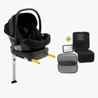 Beemoo Route i-Size Autostol Baby inkl. ISOFIX-base & Tilbehør, Black Stone