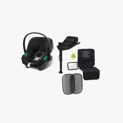 Cybex Aton B2 i-Size Autostol Baby inkl. Base & Beemoo Tilbehørspakke, Volcano Black