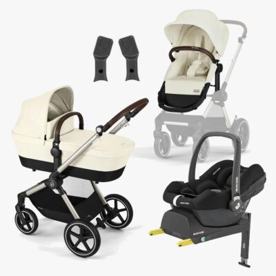Cybex Klapvogn/Barnevogn - Eos Lux - 2-i-1 - Seashell Beige