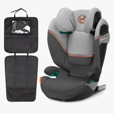 Cybex Solution S2 i-Fix Autostol inkl. Beemoo 3-i-1 Sædebeskytter, Lava Grey