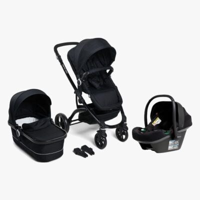 Beemoo Move Duo Kombivogn inkl. Route i-Size Autostol Baby, Black/Black Stone