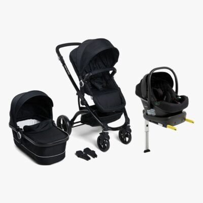 Beemoo Move Duo Kombivogn inkl. Route i-Size Autostol Baby & ISOFIX Base, Black/Black Stone