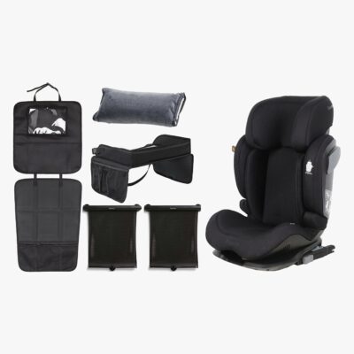Beemoo Recline i-Size Autostol inkl. inkl. Tilbehør, Black Mesh