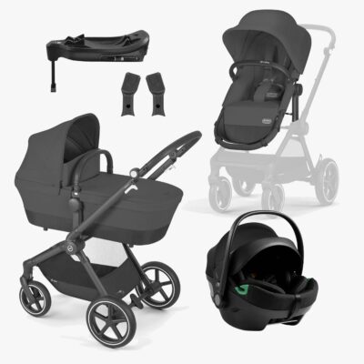 Cybex Klapvogn/Barnevogn - Eos Lux - 2-i-1 - Moon Black