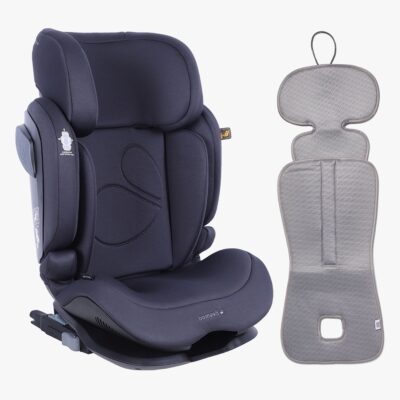 Beemoo Recline i-Size Autostol inkl. Ventilerende Hynde, Anthracite/Grey