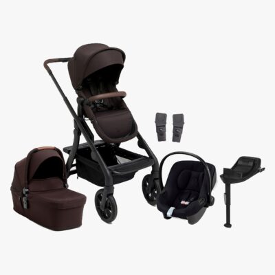 Beemoo Pro Max Duovogn & Cybex Aton B2 i-Size Autostol Baby inkl. Base, Espresso Brown