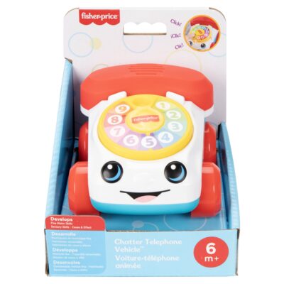 Fisher-Price mini-telefon med lyde - Skubbelegetøj for de mindste