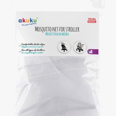 AKUKU Myggenet til Vogn, Hvid