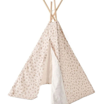 Kids Concept Legetelt - Tipi Dot - Hvid/Beige