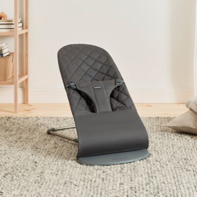 BabyBjörn Bliss Skråstol Woven Classic Quilt, Antracitgrå