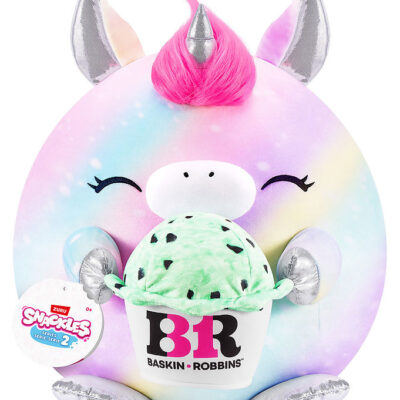 Snackles Bamse - 35 cm - Enhjørningen Marty m. Baskin Robbins