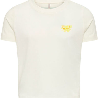 Kids Only T-shirt - KogAnnbel Sun Life - Cloud Dancer/Lemon