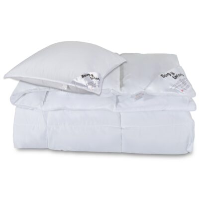 Dyne pude sæt - Helårs fiberdyne 140x200 cm + pude 60x63 cm - Microfiber dyne - Borg Living