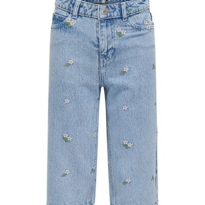 Kids Only Shorts - KogCobain - Light Blue Denim/Flower Embroide