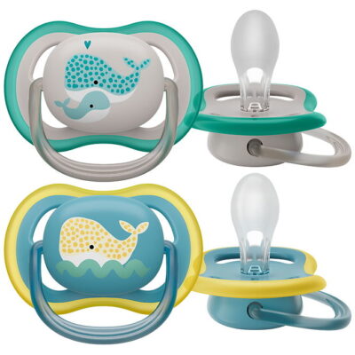 Philips Avent Sutter - 2-pak - Ultra Air - Blå/Grå m. Print