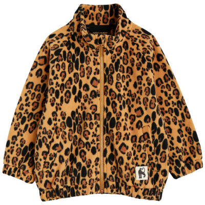 Mini Rodini Fleecejakke - Leopard - Beige