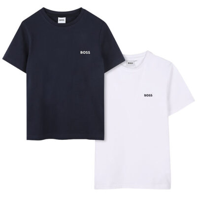 BOSS T-shirt - 2-pak - Navy/Hvid