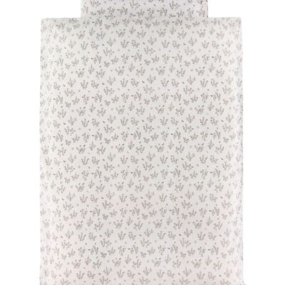 Junior sengetøj, 100x140 cm - Floral, beige,