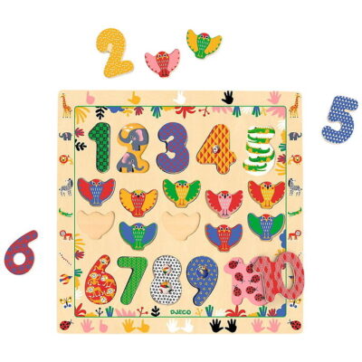 Djeco Puslespil - 1-10 - 20 Brikker