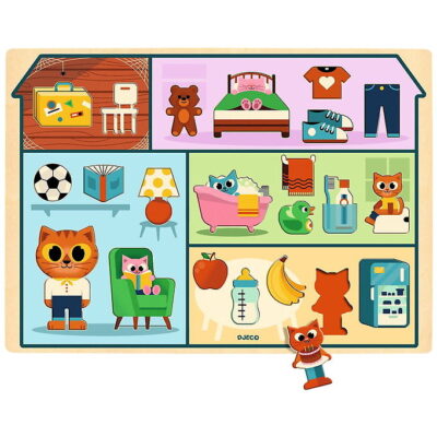 Djeco Puslespil - Puzzlo House - 22 Brikker
