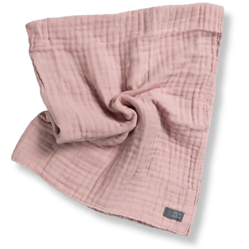 Vinter & Bloom Layered Tæppe Musselin, Silver Rose