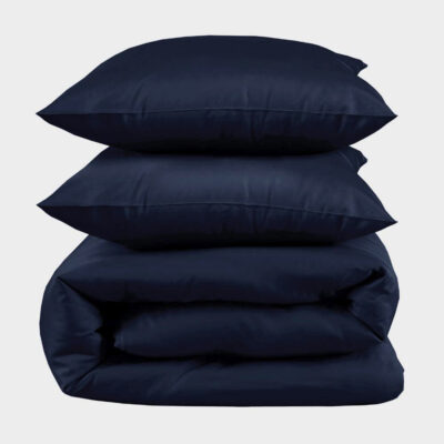 Bambus sengetøj navy blå 140x220