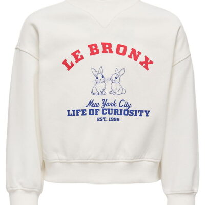 Kids Only Sweatshirt - KogBetina - Cloud Dancer/Bronx