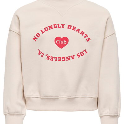Kids Only Sweatshirt - KogBetina - Whitecap Gray/Melange/Print H