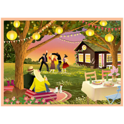 Vissevasse Puslespil - 1000 Brikker - 63x65 cm - Garden Party