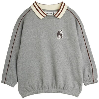 Mini Rodini Sweatshirt m. Krave - Panther Patch - Grey Melange