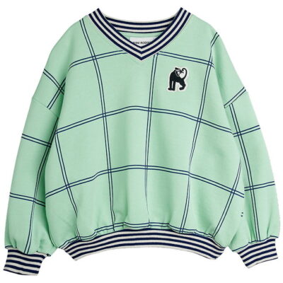 Mini Rodini Sweatshirt - Panther Patch - Grøn m. Tern