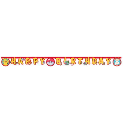 Decorata Party Happy Birthday Banner - Pokémon