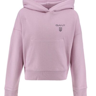 GANT Hættetrøje - Contrast Shield - Winsome Orchid