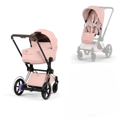 Cybex e-Priam Kombivogn - Style - Peach Pink/Rosegold